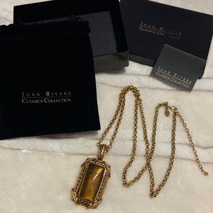 Joan rivers tigers eye necklace